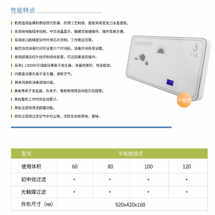 凈為康JWKJH款式A（100?）平板壁掛，等離子空氣消毒機1.png